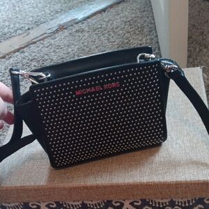 Michael Kors Black Studded Crossbody Bag